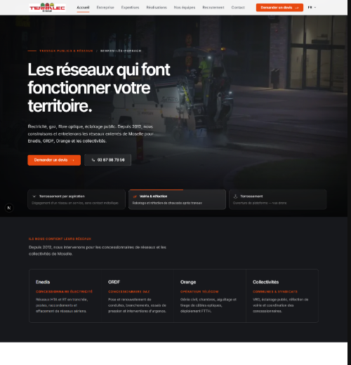 Aperçu du site Terralec B.T.P